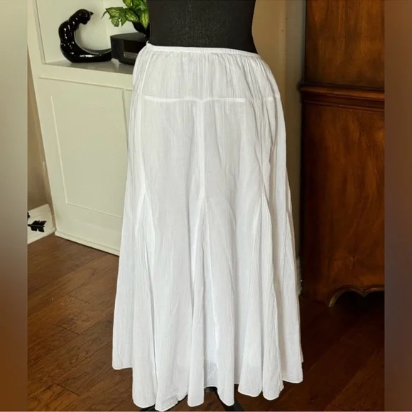 Ruby Rd White Cotton Bohemian Skirt - Picture 3 of 8